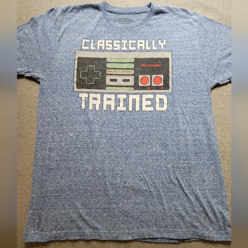 Nintendo Blue Shirt Sz Large